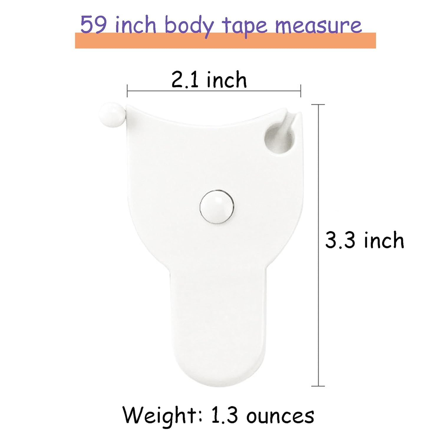Measuring Tape - Body Measuring Tape - Circumference Measurement - Losing Weight - Waist Measurement - Fitness Accessories - Centimeter - Tailor's Tape - Roll-up - Body Measurement - Muscle Mass - Waist Circumference - Measuring Tape - White - 1 Piece