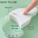 Measuring Tape - Body Measuring Tape - Circumference Measurement - Losing Weight - Waist Measurement - Fitness Accessories - Centimeter - Tailor's Tape - Roll-up - Body Measurement - Muscle Mass - Waist Circumference - Measuring Tape - White - 1 Piece