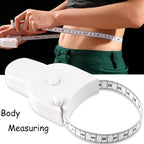 Measuring Tape - Body Measuring Tape - Circumference Measurement - Losing Weight - Waist Measurement - Fitness Accessories - Centimeter - Tailor's Tape - Roll-up - Body Measurement - Muscle Mass - Waist Circumference - Measuring Tape - White - 1 Piece