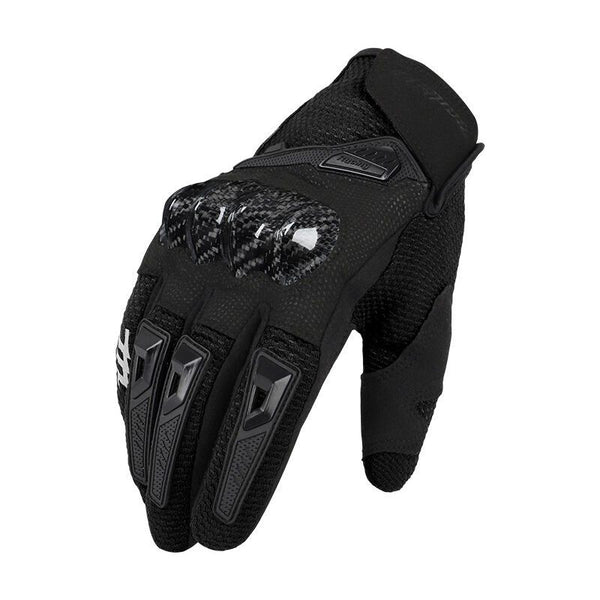 Motorcycle Gloves Breathable Full Finger Touch Screen Anti Slip Racing Gloves, Palm Width 8.5-9.0 cm