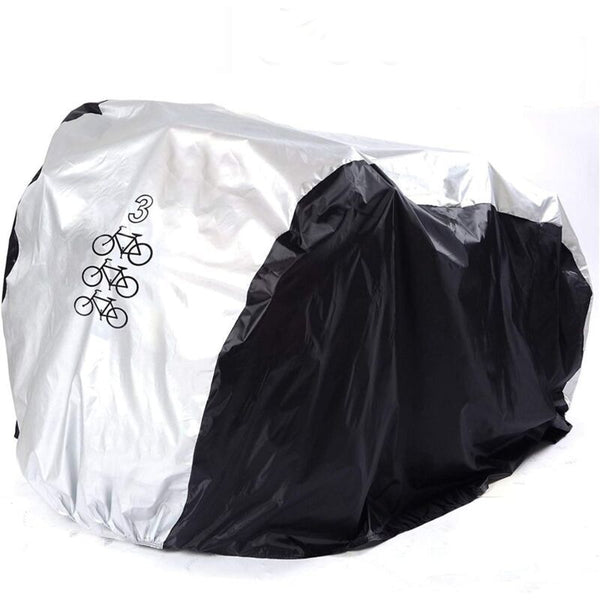 Bike Cover Waterproof 210T Nylon for 2 to 3 Bikes UV Resistant