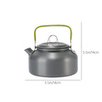 Camping Kettle, Stainless Steel Teapot, Whistling Water Kettle, Camping Picnic Stove Top, Portable Campfires Kettle for Open Fire, Outdoor Camp Tea Coffee Pot for Picnic and Traveling A Gray