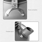 Camping Kettle, Stainless Steel Teapot, Whistling Water Kettle, Camping Picnic Stove Top, Portable Campfires Kettle for Open Fire, Outdoor Camp Tea Coffee Pot for Picnic and Traveling A Gray