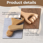 Wooden Massage Roller,Tutuviw 4 Pcs Portable Hand Roller Massagers,Wood Therapy Massages Roller Stick,Muscle Back Neck Shoulder Legs Massages Rollers for Gym Studio Office Home