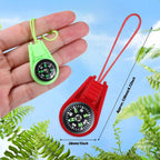 Tutuviw 25Pcs Compass for Kids Bulk,Multi-Color Mini Survival Compass,Outdoor Pocket Compass,Mini Compass Keychain Bulk for Hiking Survival Kits Watchband Bracelet Necklace Key Chain