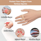 Hook and Loop Finger Wrap,Tutuviw 10 Pcs Washable and Reusable Buddy Straps for Fingers,Buddy Tape Finger Straps,Toe Separator for Bunion,Finger Brace for Injured/Jammed/Trigger Finger Support(Black) Skin