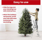 Tutuviw Christmas Tree Storage Bag,Clear Waterproof Xmas Trees Upright Cover Extra Large Plastic Bags Container to Cover Xmas Trees up to 9-Ft Tall, Disposable, Bio-Friendly(Clear Bag)