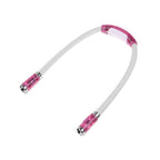 Rechargeable LED Neck Reading Light, 3 Modes Neck Reading Lamp, Hands Free Flexible Torch, U-Shaped LED Light with Soft Silicone Arms Comfortable Wear, for Camping Repairing Knitting Pink