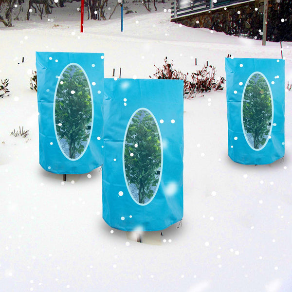 Plants Covers Freeze Protection, Frost Blankets with Drawstring, Winter Plants Protection Covers for Outdoor Plants Potted Shrubs S