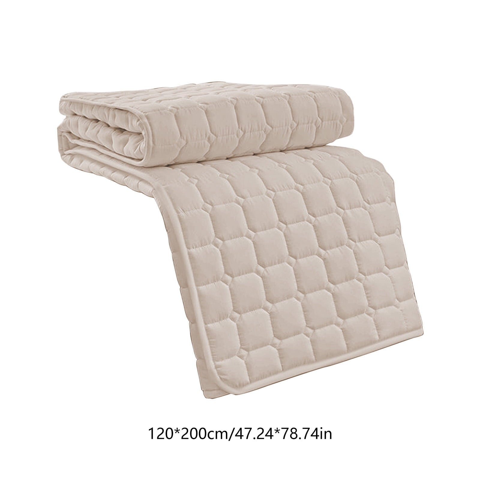 Queen Mattress, 47×78 Inch Floor Mattress, Thicken Floor Sleeping Pad Foldable, Roll Up Mat Easy to Store and Portable, Mattress Suitable for Camping and Guest Room 47×78 in Khaki