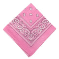 22 inch Cotton Paisley Bandana Multi Colored Set Cowboy Bandana Head Scarf Double-sided for Men & Women Pink