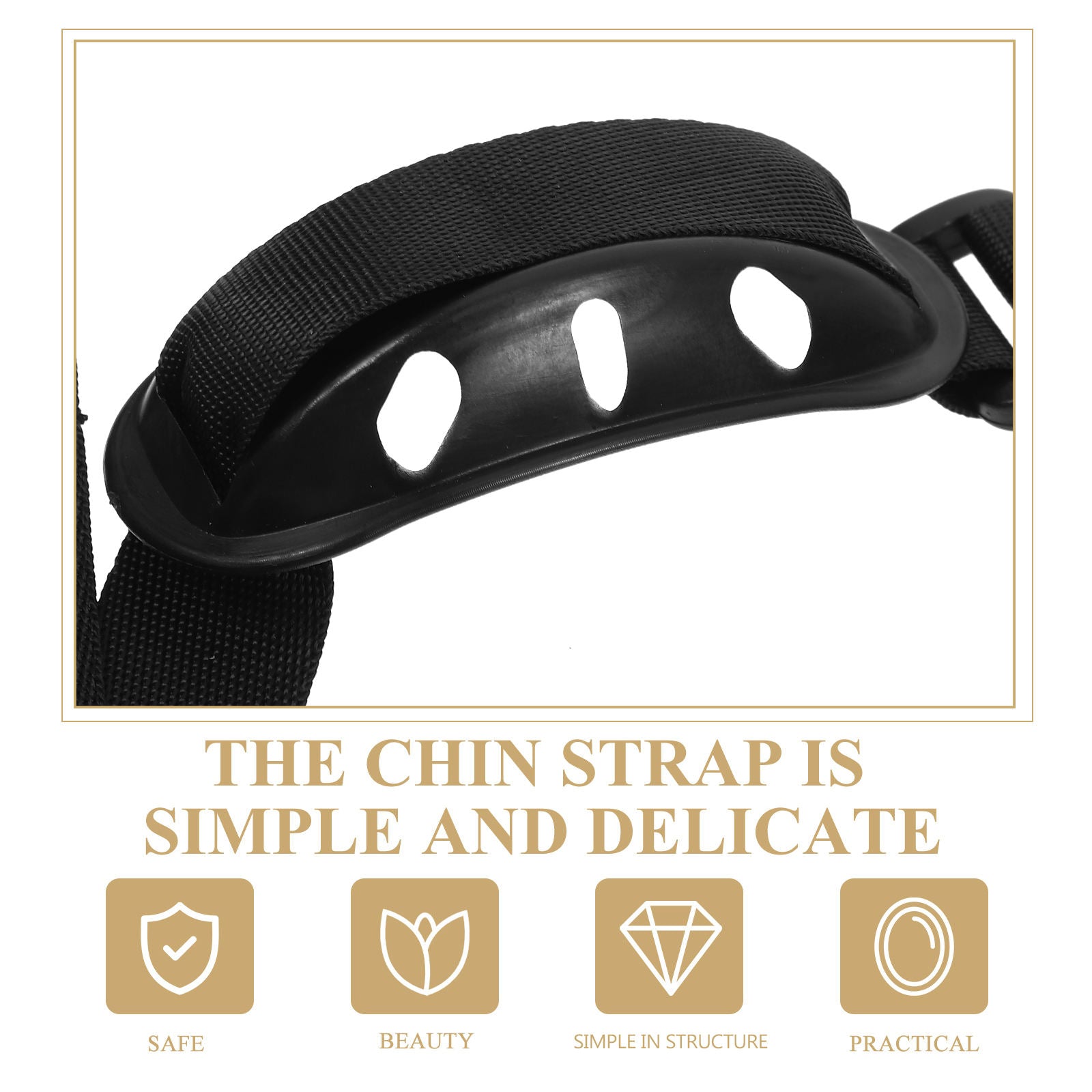 HOOWIFFY Nylon Chin Guard with Plastic Frame, Easy to Use, 2 Pieces for Comfortable