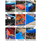 Heavy Duty Tarp Cover, Thick Tarps Waterproof Tear and Rip Proof UV Resistant Tarpaulin with Reinforced Grommets and Edges Blue