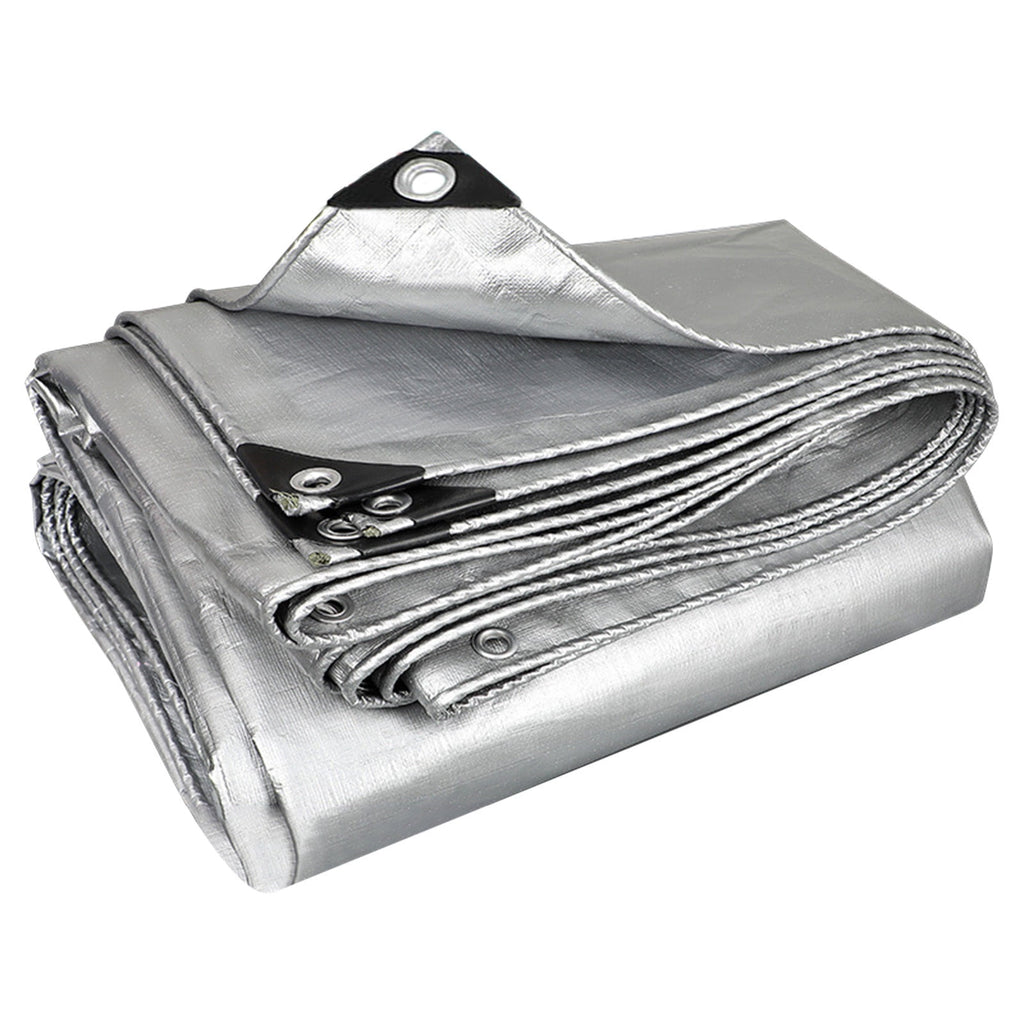 Heavy Duty Tarp Cover, Thick Tarps Waterproof Tear and Rip Proof UV Resistant Tarpaulin with Reinforced Grommets and Edges D