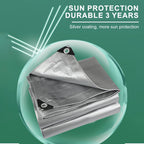 Heavy Duty Tarp Cover, Thick Tarps Waterproof Tear and Rip Proof UV Resistant Tarpaulin with Reinforced Grommets and Edges D