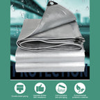 Heavy Duty Tarp Cover, Thick Tarps Waterproof Tear and Rip Proof UV Resistant Tarpaulin with Reinforced Grommets and Edges E