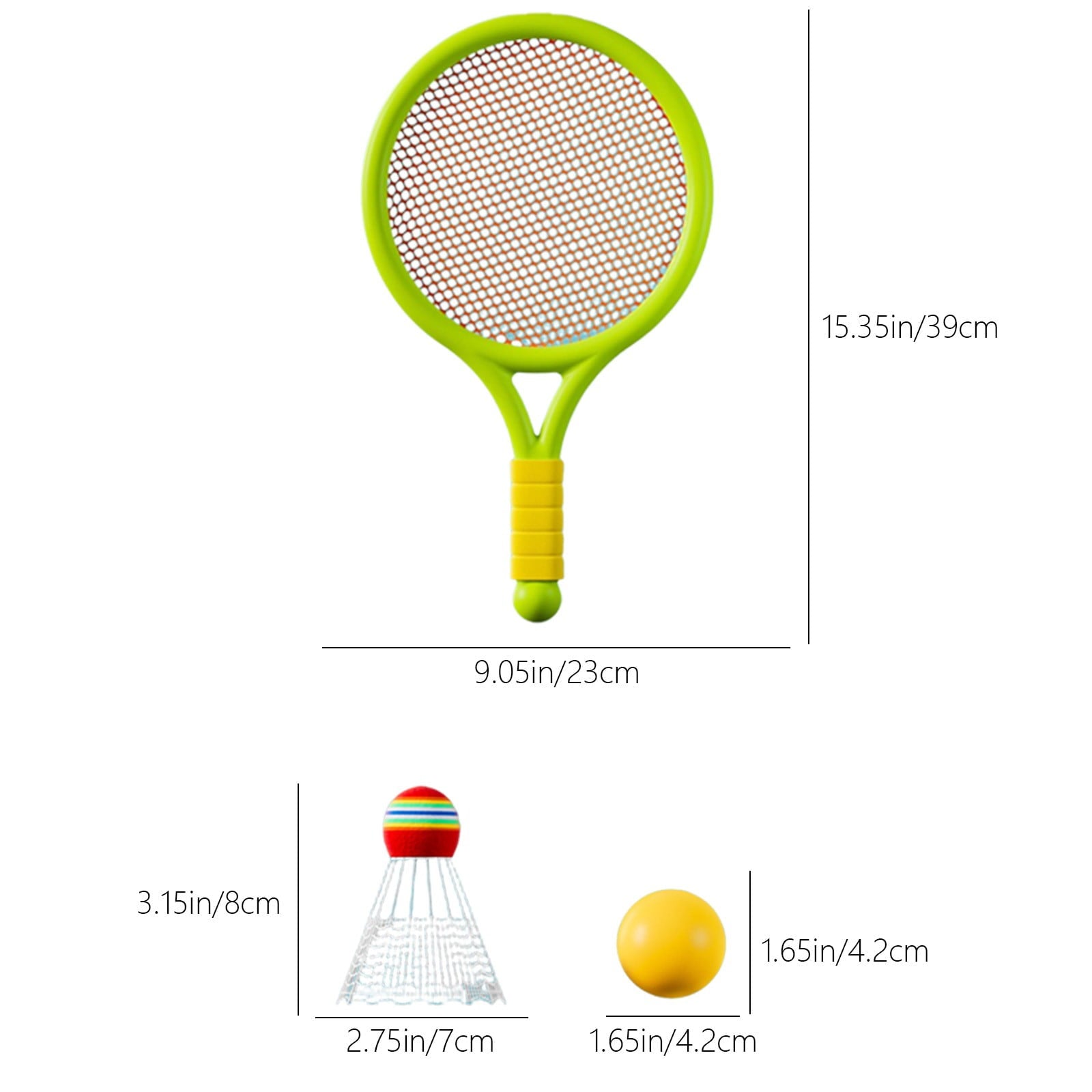 Kids Badminton & Tennis Set - Racket Family Sports Gift with Balls， Lightweight Beginner Gear for Ages 6-12, Indoor/Outdoor Play Blue
