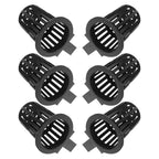 HOOWIFFY 6Pcs Black Fish Tank Plant Holder for Hydroponic Aquatic Plants with Slots