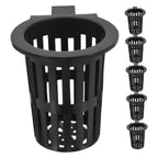 HOOWIFFY 6Pcs Black Fish Tank Plant Holder for Hydroponic Aquatic Plants with Slots