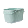 Portable Shower Tote Plastic Storage Basket with Handle Box Organizer Bin for Bathroom, Pantry, Kitchen, College Dorm (11.22×7.09×7.09 inch) As Show Green