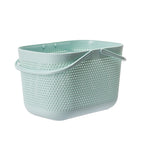 Portable Shower Tote Plastic Storage Basket with Handle Box Organizer Bin for Bathroom, Pantry, Kitchen, College Dorm (11.22×7.09×7.09 inch) As Show Green