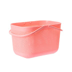 Portable Shower Tote Plastic Storage Basket with Handle Box Organizer Bin for Bathroom, Pantry, Kitchen, College Dorm (11.22×7.09×7.09 inch) 11.22" x 7.09" x 7.09" Orange