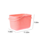 Portable Shower Tote Plastic Storage Basket with Handle Box Organizer Bin for Bathroom, Pantry, Kitchen, College Dorm (11.22×7.09×7.09 inch) 11.22" x 7.09" x 7.09" Pink 1