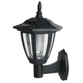 Solar Powered Wall Lanterns Outdoor, Dusk to Dawn Motion Sensor LED Sconce Lights Waterproof, Exterior Front Porch Security Lamps for Wall Mount Patio Fence Cold White Black