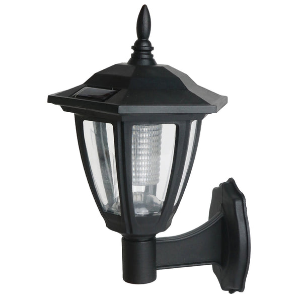 Solar Powered Wall Lanterns Outdoor, Dusk to Dawn Motion Sensor LED Sconce Lights Waterproof, Exterior Front Porch Security Lamps for Wall Mount Patio Fence Cold White Black