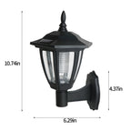 Solar Powered Wall Lanterns Outdoor, Dusk to Dawn Motion Sensor LED Sconce Lights Waterproof, Exterior Front Porch Security Lamps for Wall Mount Patio Fence Cold White Black