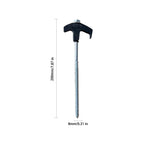 Tent Stakes Heavy Duty, 8 Inch Screw in Tent Stakes, Ground Anchors Screw in, Tent Pegs Camping Stakes, Metal Threaded Tent Spikes 12 pc Black
