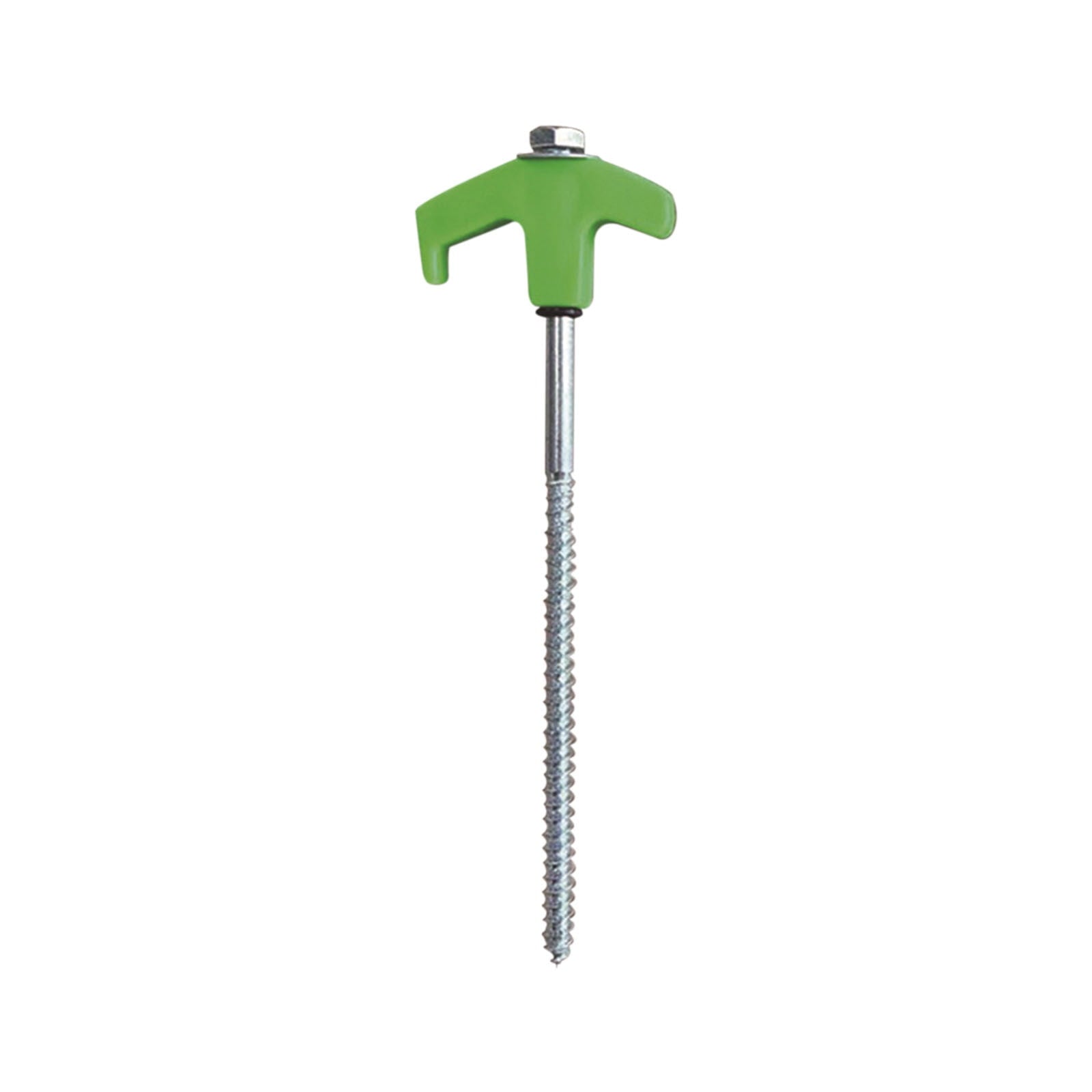 Tent Stakes Heavy Duty, 8 Inch Screw in Tent Stakes, Ground Anchors Screw in, Tent Pegs Camping Stakes, Metal Threaded Tent Spikes 12 pc Green
