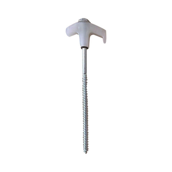 Tent Stakes Heavy Duty, 8 Inch Screw in Tent Stakes, Ground Anchors Screw in, Tent Pegs Camping Stakes, Metal Threaded Tent Spikes 12 pc White