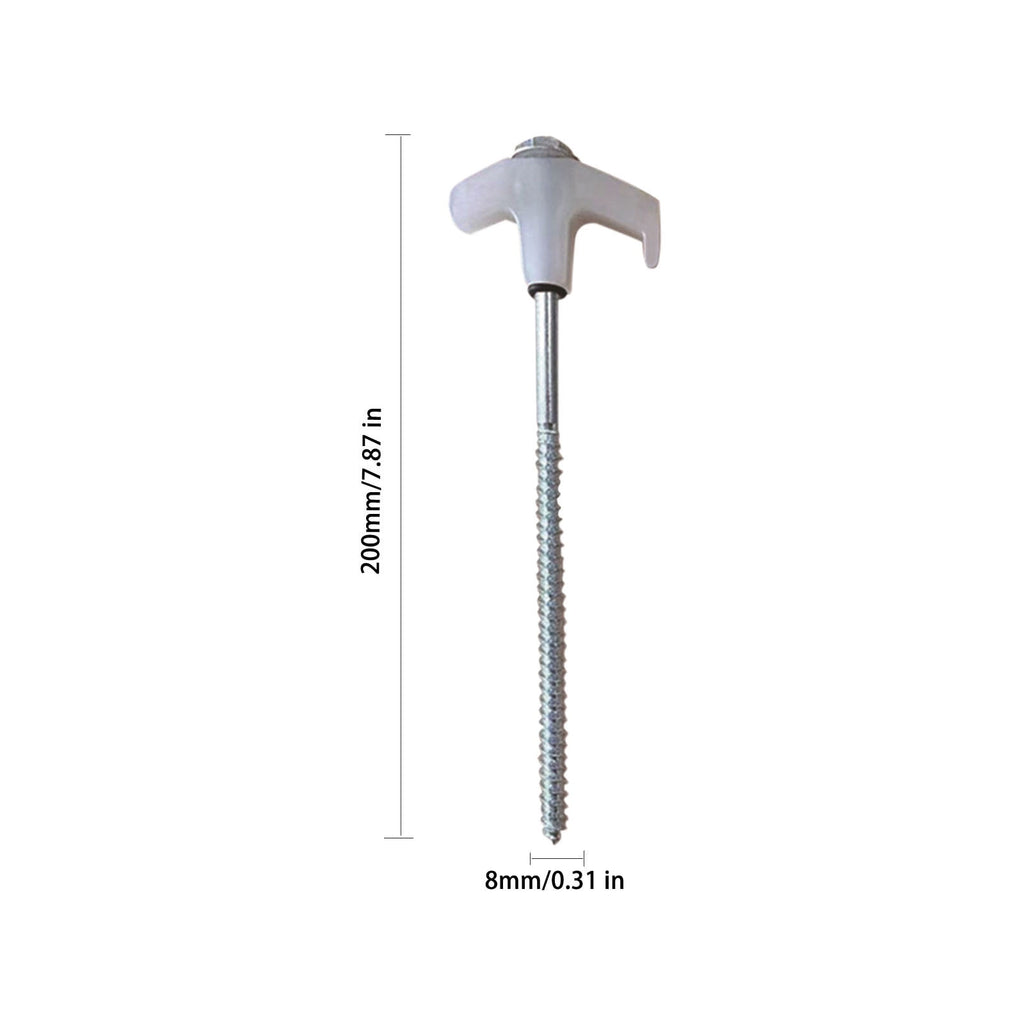 Tent Stakes Heavy Duty, 8 Inch Screw in Tent Stakes, Ground Anchors Screw in, Tent Pegs Camping Stakes, Metal Threaded Tent Spikes 12 pc White