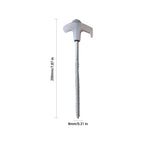 Tent Stakes Heavy Duty, 8 Inch Screw in Tent Stakes, Ground Anchors Screw in, Tent Pegs Camping Stakes, Metal Threaded Tent Spikes 12 pc White