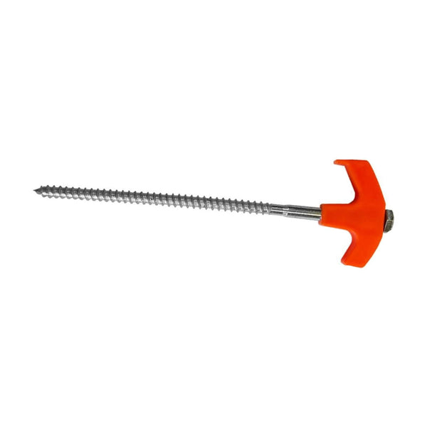 Tent Stakes Heavy Duty, 8 Inch Screw in Tent Stakes, Ground Anchors Screw in, Tent Pegs Camping Stakes, Metal Threaded Tent Spikes 1 pc colour