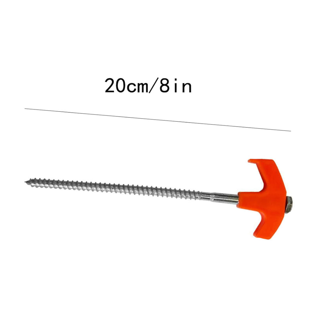 Tent Stakes Heavy Duty, 8 Inch Screw in Tent Stakes, Ground Anchors Screw in, Tent Pegs Camping Stakes, Metal Threaded Tent Spikes 1 pc colour