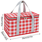 Large Picnic Basket Shopping Basket Camping Picnic Basket Travel Picnic Bag Portable Bento Bag Thermal Insulation Bag Red