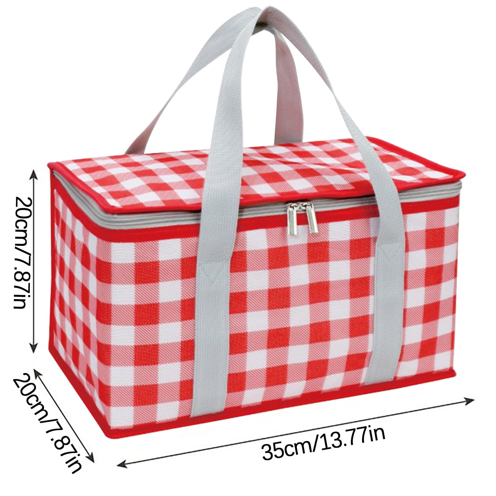 Large Picnic Basket Shopping Basket Camping Picnic Basket Travel Picnic Bag Portable Bento Bag Thermal Insulation Bag Red