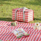 Large Picnic Basket Shopping Basket Camping Picnic Basket Travel Picnic Bag Portable Bento Bag Thermal Insulation Bag Red