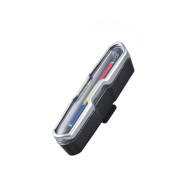 USB Rechargeable Tail Light, LED Night Cycling Bike Warning Rear Tail Light  for Cycling Safety(Red & Blue & White)
