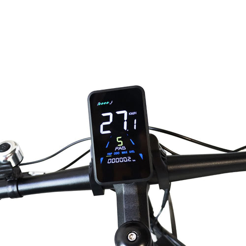 1 PCS Electric Bike Display Plastic+Metal 36V-72V Waterproof LCD Display NC-81F Electric Bike Panel Dashboard,Waterproof Connector, Black