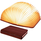 Wooden Book Lamp, Foldable Paper Books Light, Novelty Lighting 360° Bookshaped Night Light,  Paper Lantern for Bookish Decor & Book Lovers Gifts, Christmas Gifts Choice（10.5*14.5*3.8cm)