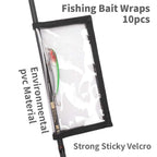 Fishing Lure Wraps 10 Packs Durable Clear PVC Lure Covers Keeps Fishing Safe Easily See Lures Fishing Hook Covers Bait Storage (10pcs 5L+5M)