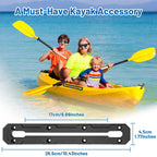 Kayak Track Mount, Kayak Rail Track, Kayak Low Profile Gear Track Accessories for Fishing Rod Holder, Cup Holder, Paddle Holders, Anchor Cleats (9 in, 4 Pieces)