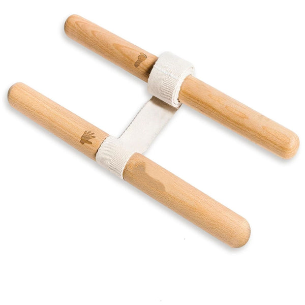 Stretching Tool – 2-in-1 Flexibility & Back Trainer | Daily Mobility & Pain Relief | Compact Stretch Aid for Home, Office(natural wood color32*3）
