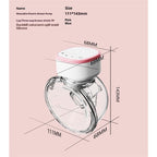Upgraded Wearable Breast Pump, Hands-Free Design with Extended Battery Life & LED Display, Double Electric Portable Pump with 5ModesPink