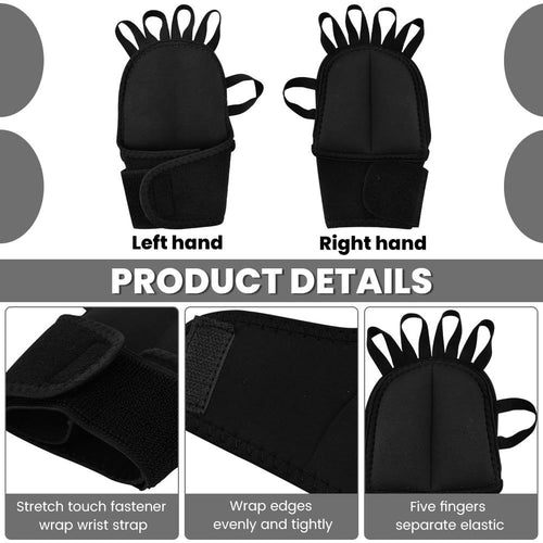 1 Pair Weighted Gloves for Tremors Hand Weight for Fine Motor Skills Hand Weighted Utensils Adjustable Weights Glove for Parkinson’s Essential Tremors Patients(Black)