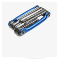 Bike Multitool - Bike Tool Kit -11 In 1 Lightweight Stainless Steel Bicycle Multi tool -  with Chain Clamps, Firm Wrench, Screwdriver, Straight Screwdriver, Hex Key Wrench, （blue）