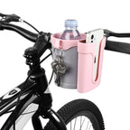 Bike Cup Holder with Cell Phone Holder Key Holder for Bicycle Motorcycle Scooter  Scooters, Grey Pink Grey Pink